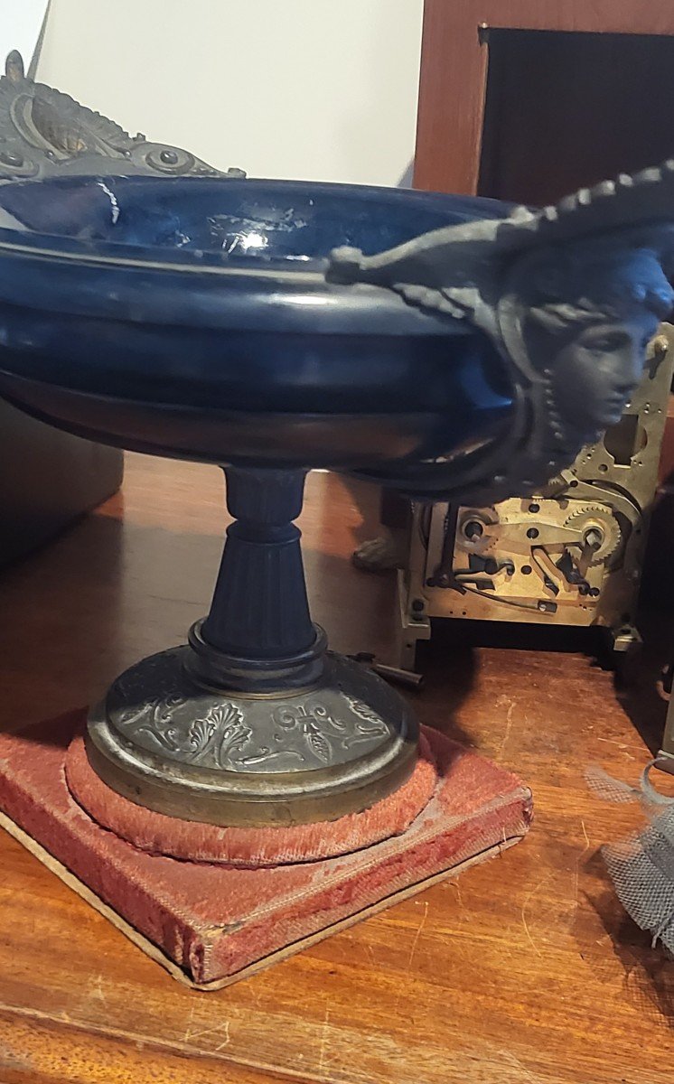 Cast Iron And Blue Stone Cup-photo-2