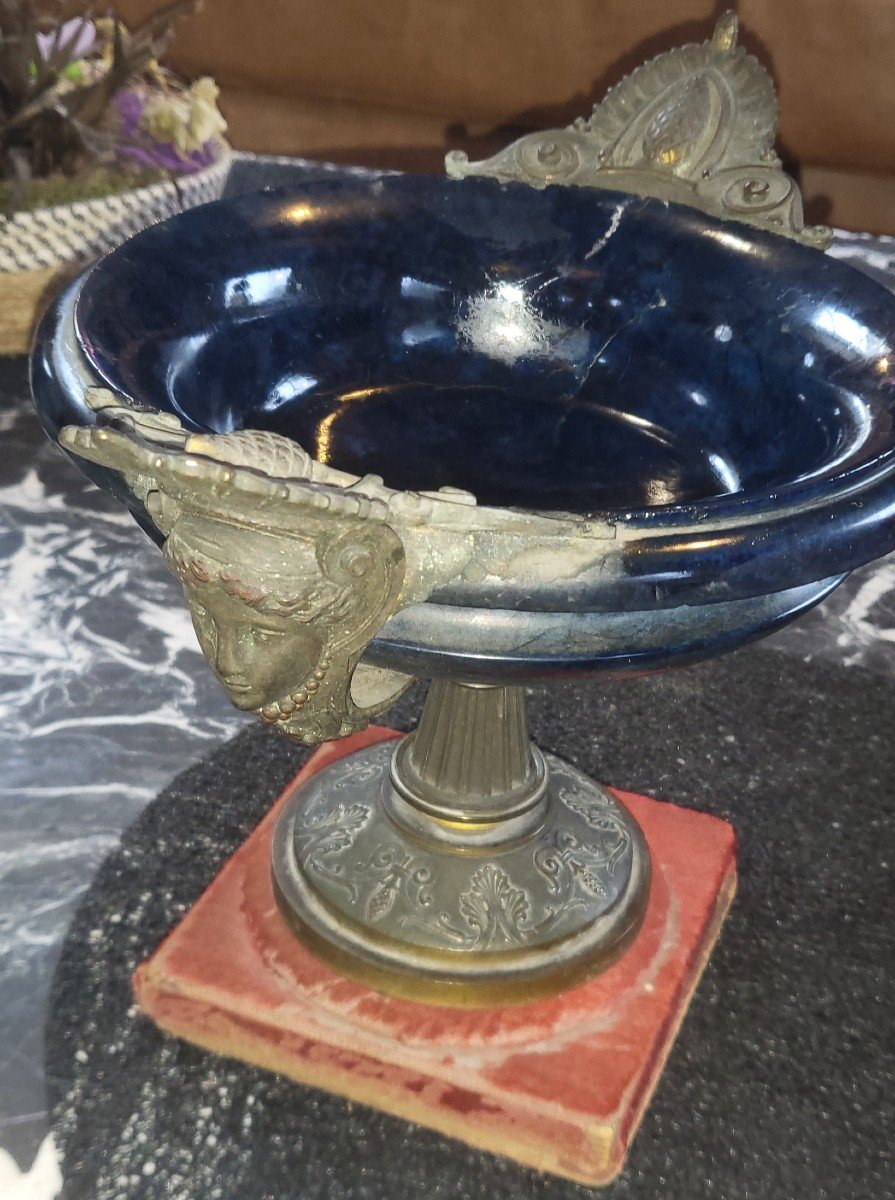 Cast Iron And Blue Stone Cup-photo-3