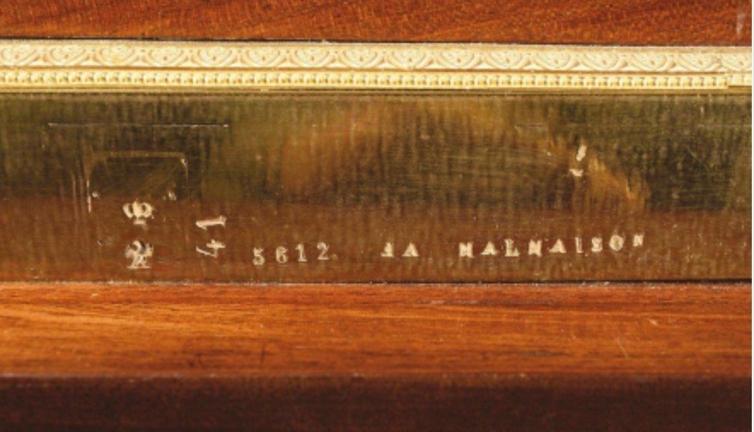 Régulateur de Bureau de Jacob Frissard ressort daté 1809 Du Comte De Rambuteau-photo-2