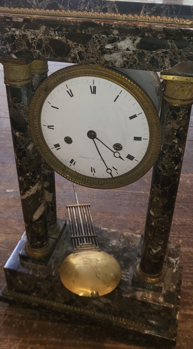 4-colle Clock From Janvier To Paris Circa 1825