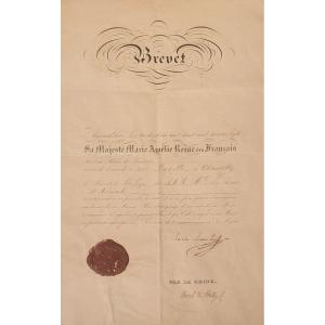 Brevet d'Horlogerie Laville à Chantilly Daté 1837