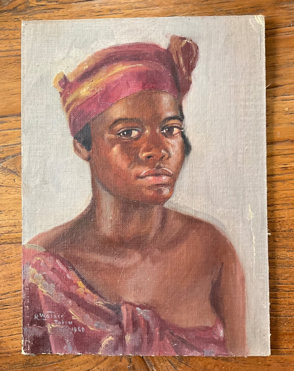 Woman From The West Indies Cardboard Canvas-photo-2