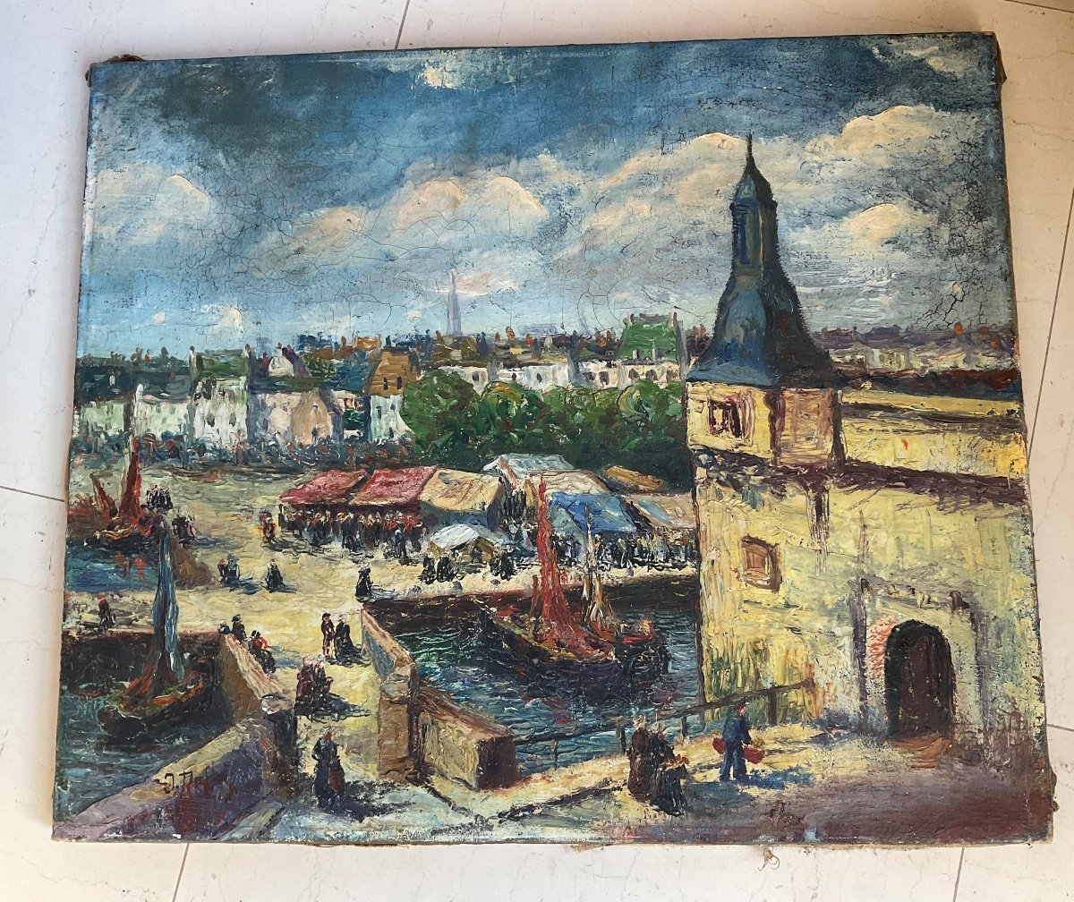 Concarneau Anime Oil On Canvas-photo-4