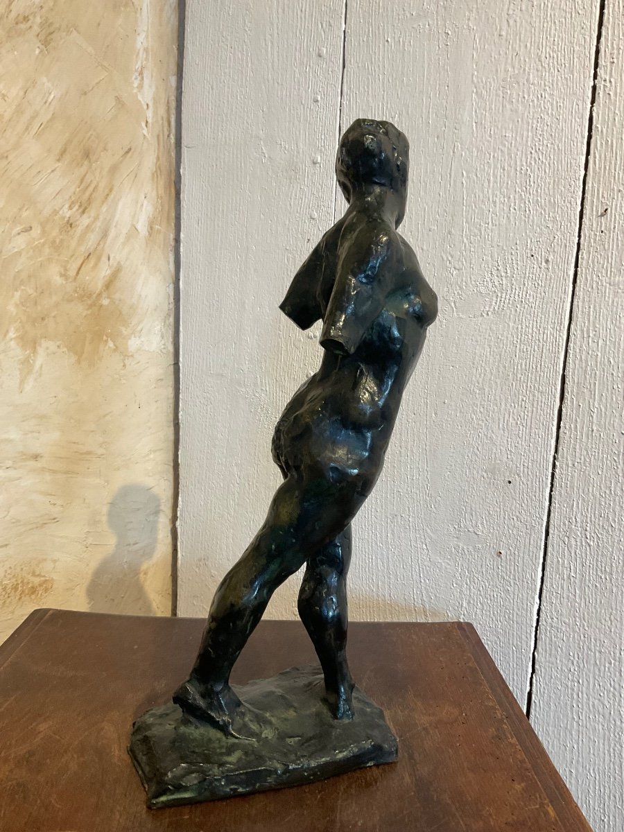 Femme Dans Le Genre Degas Bronze