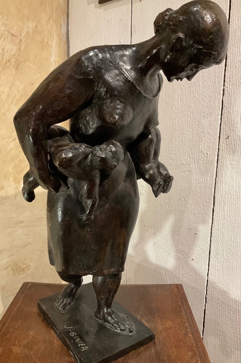 Very Beautiful Bronze Mother And Children -photo-4