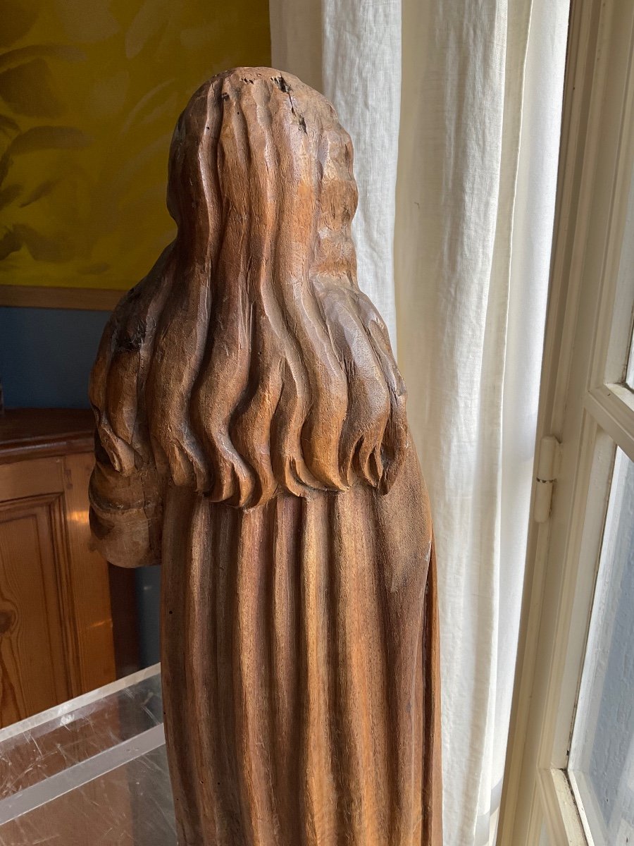 Virgin And Child In Oak Flanders XVIIIth Century-photo-1