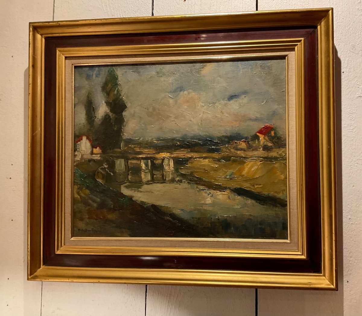 Abel Bertram Huile Sur Toile Les écluses En Baie De Somme