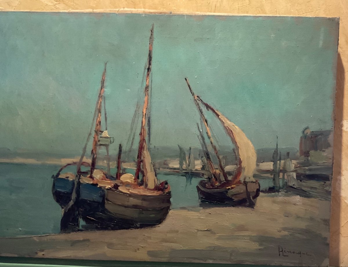 Le Port De Saint Valéry S Somme Par Narcisse Henocque -photo-2