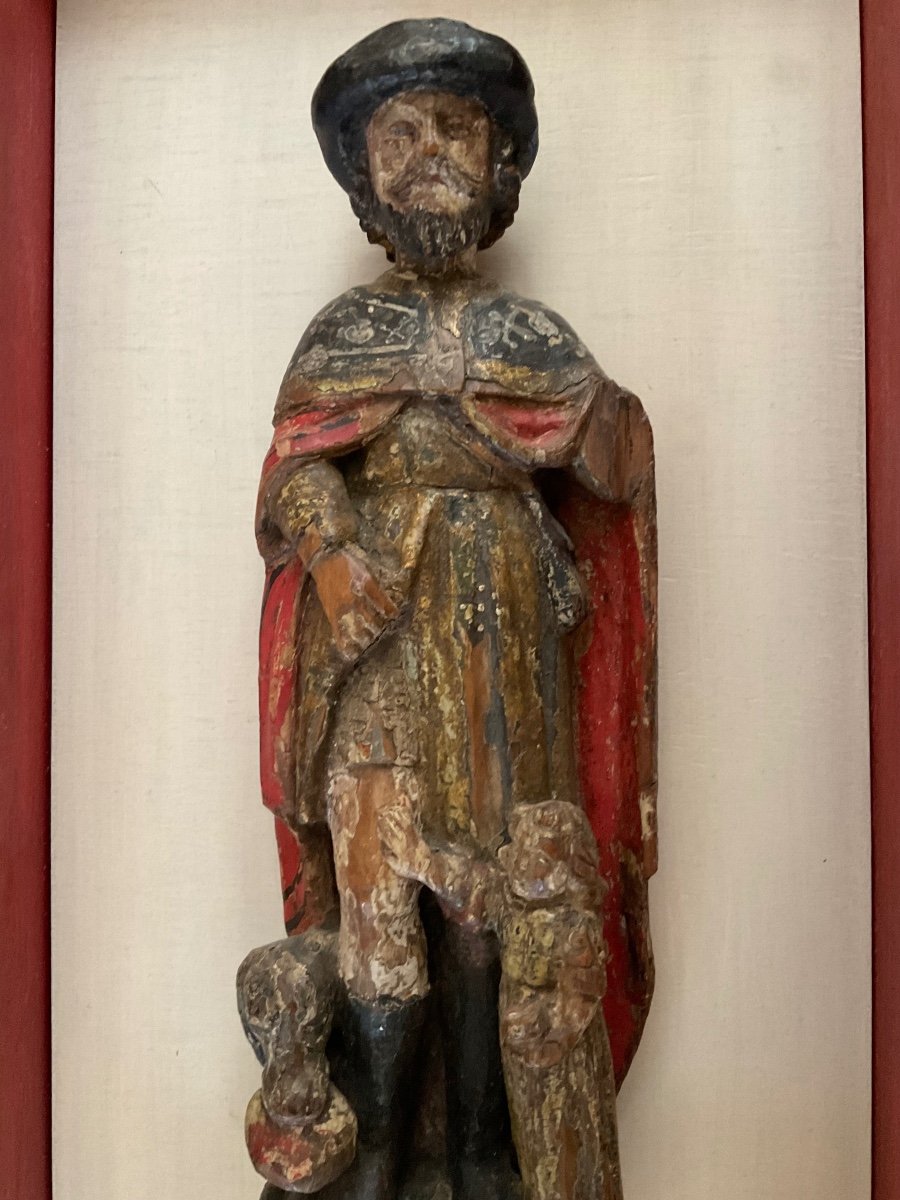 Saint Roch Bois Sculpté Vers 1600-photo-1