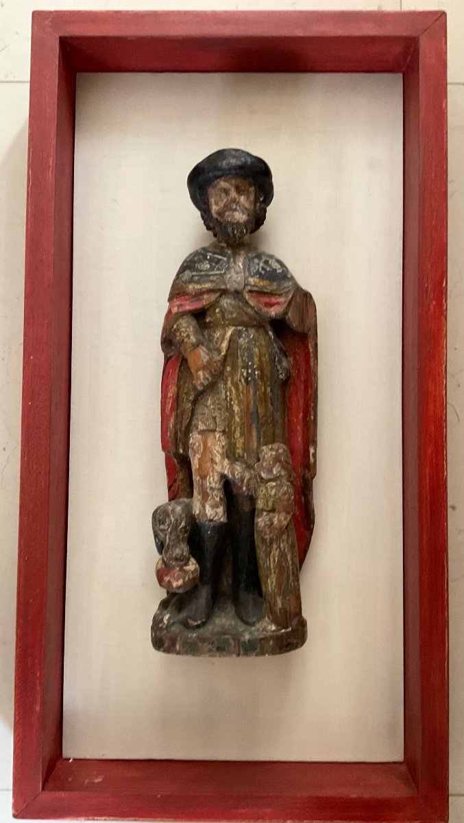 Saint Roch Bois Sculpté Vers 1600-photo-2