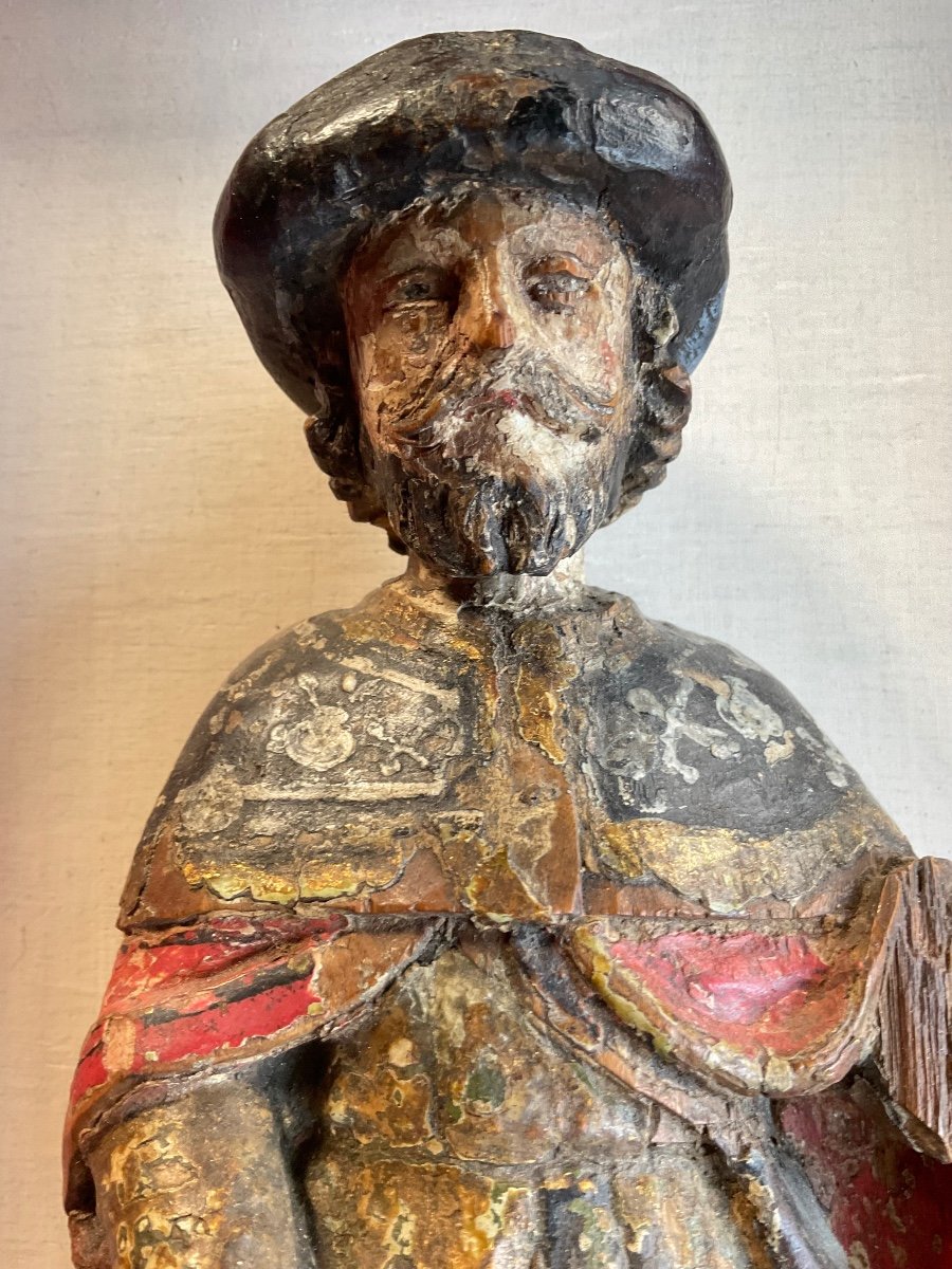 Saint Roch Bois Sculpté Vers 1600