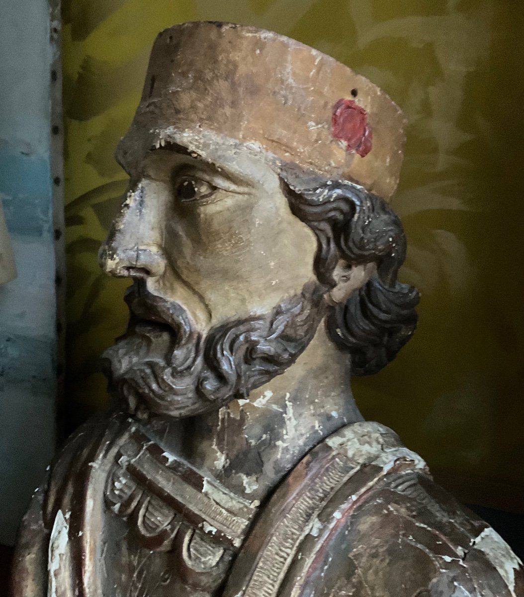 Imposing 17th Century Roman Bust Reliquary -photo-3