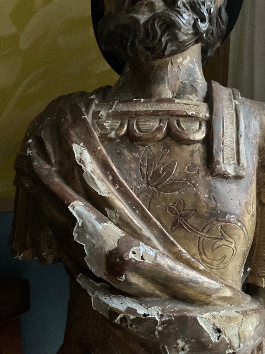 Imposing 17th Century Roman Bust Reliquary -photo-4