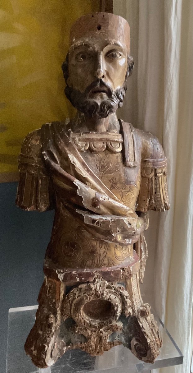 Imposing 17th Century Roman Bust Reliquary -photo-5