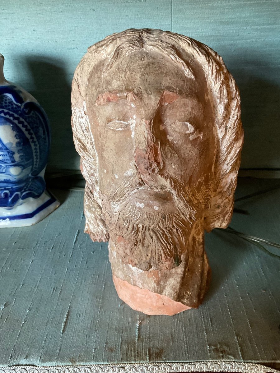 Head Of Christ Terracotta-photo-2