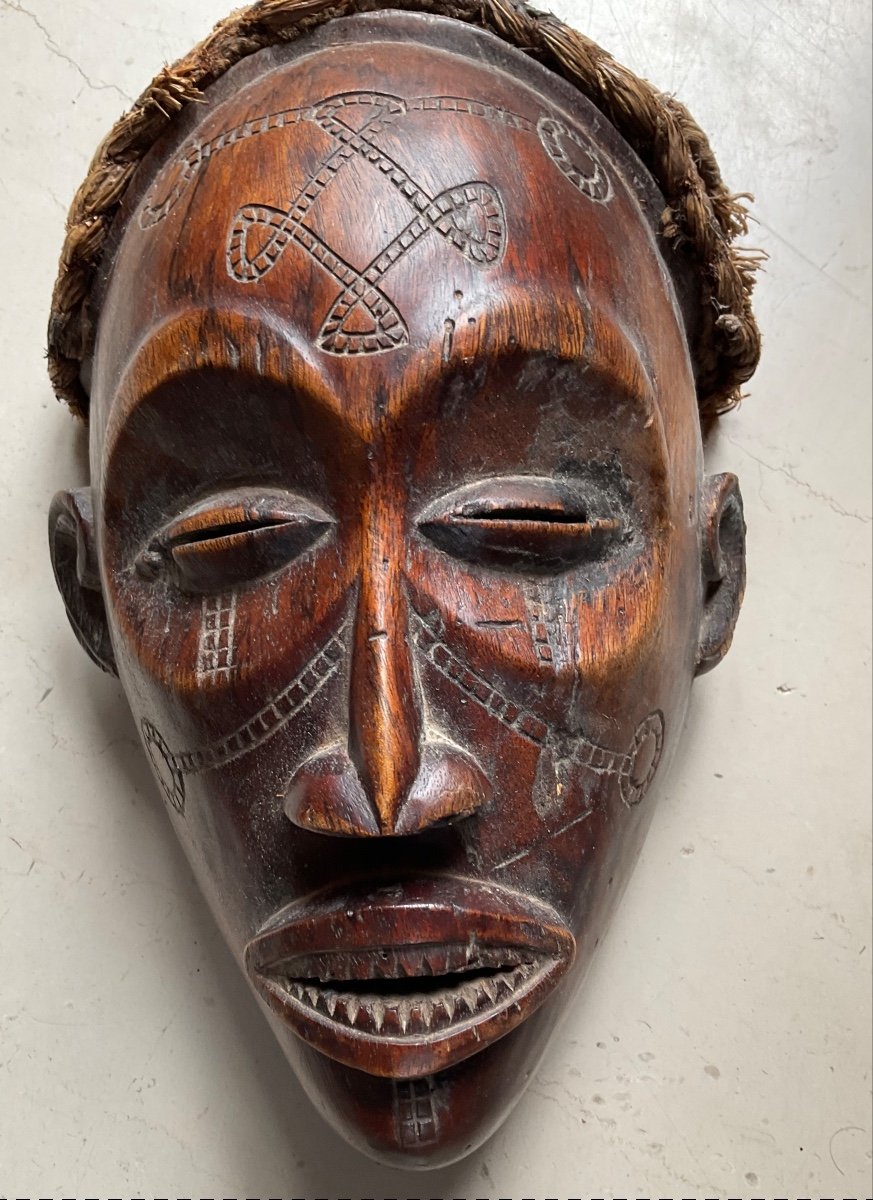 Masque Afrique Patine Miel-photo-3