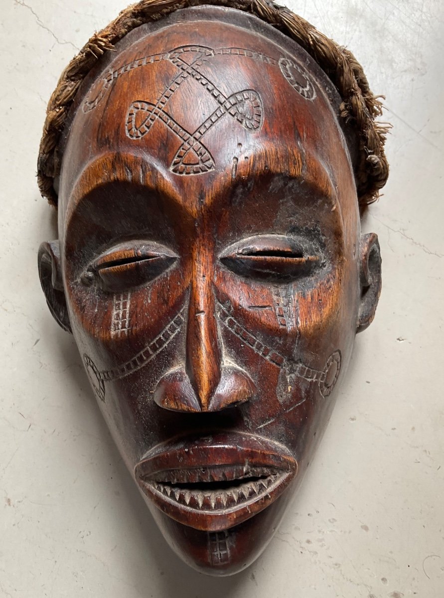 Masque Afrique Patine Miel-photo-4