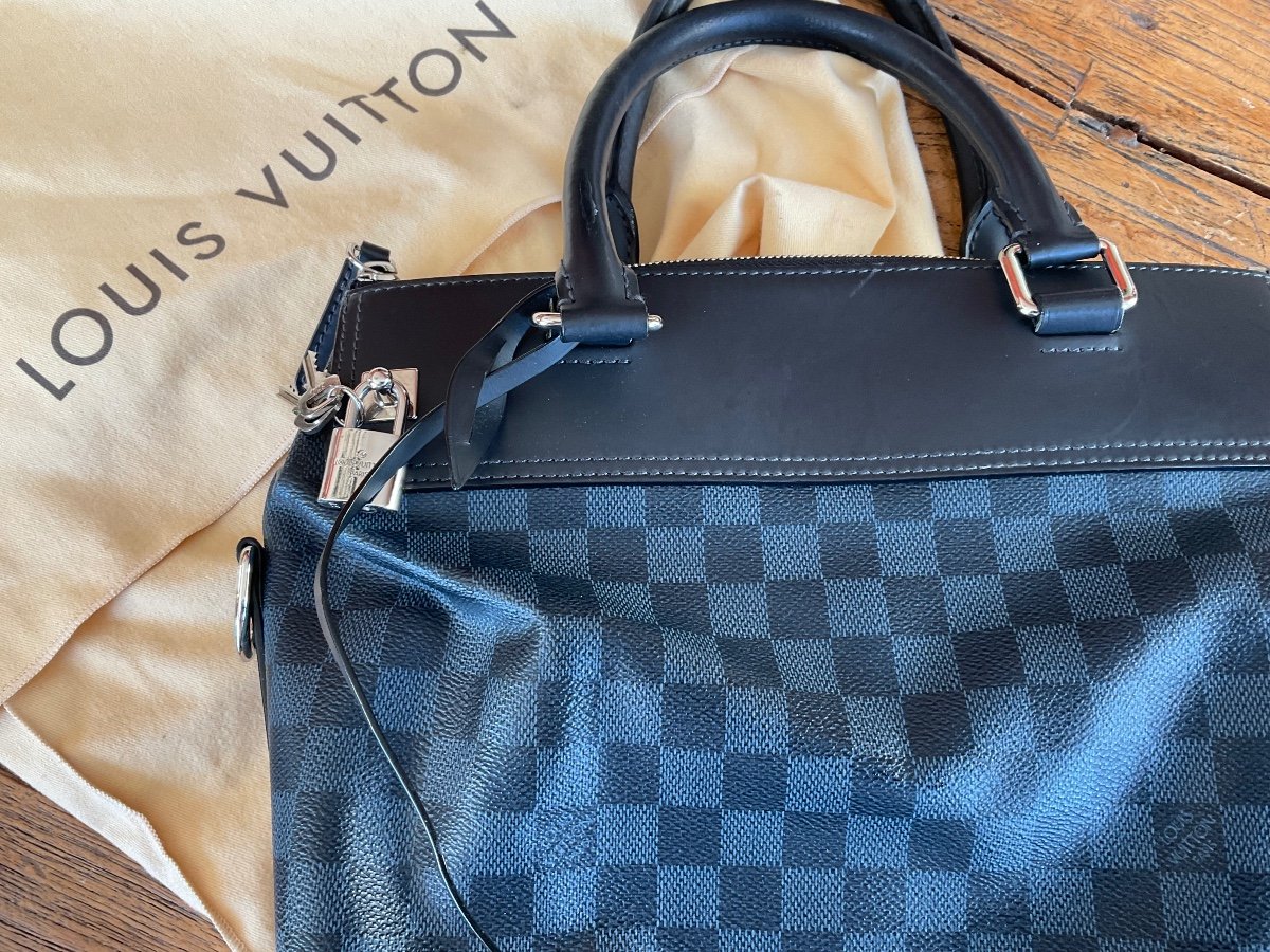 Sac Damier Bleu Louis Vuitton état Neuf-photo-3