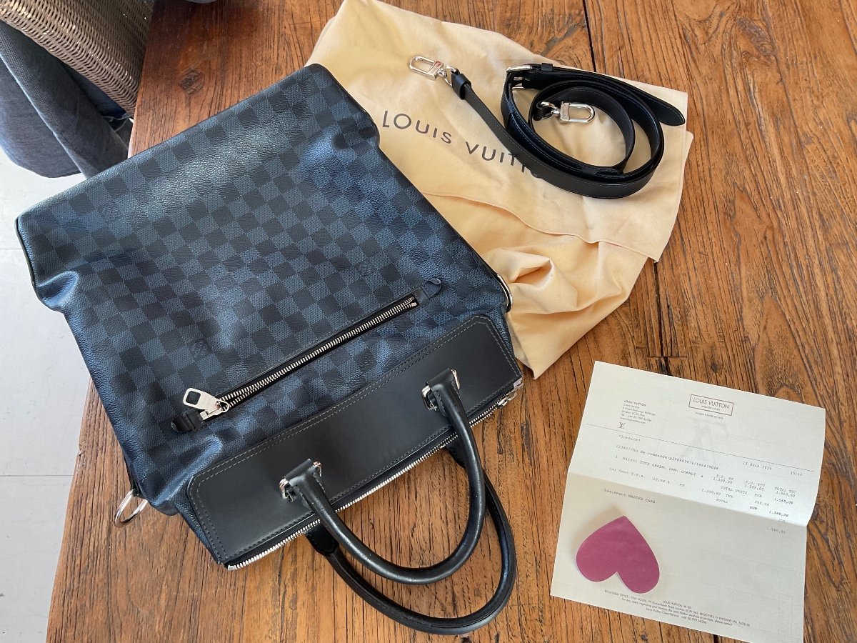 Sac Damier Bleu Louis Vuitton état Neuf-photo-4