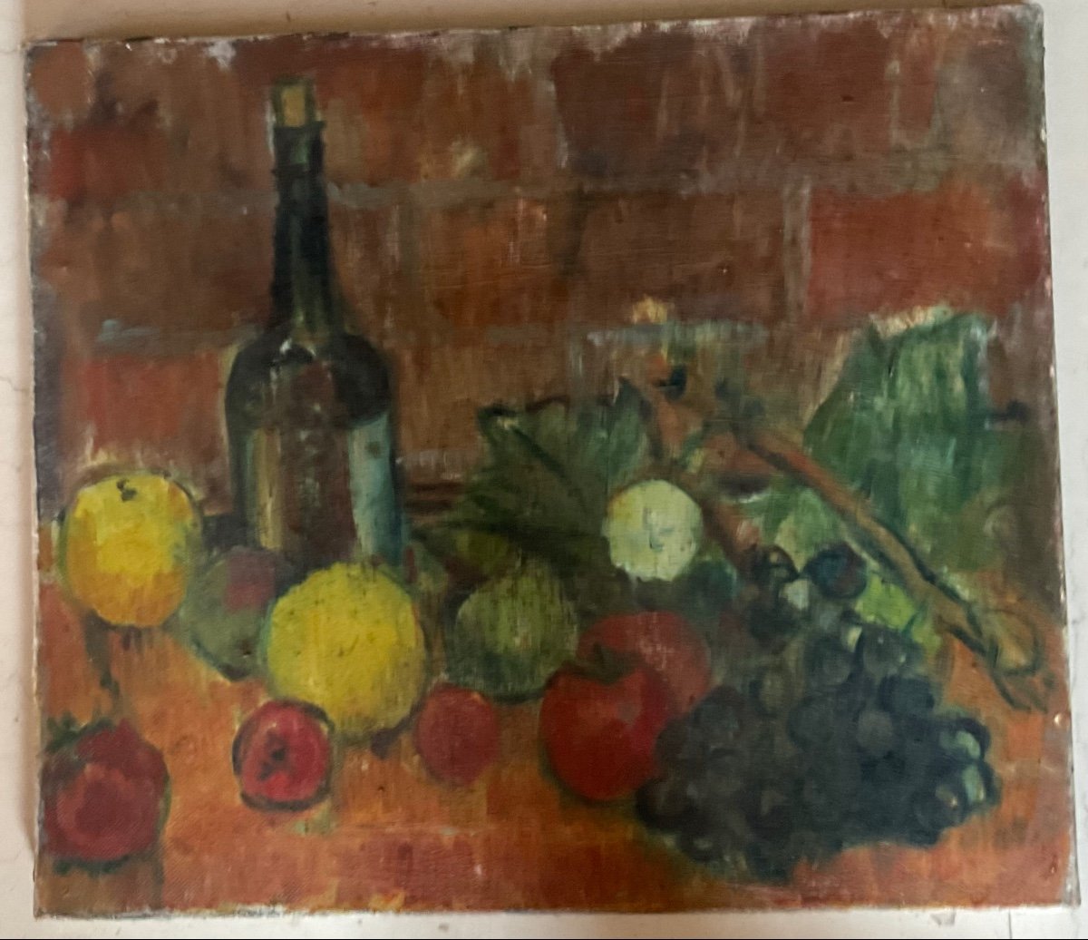 Nature Morte Huile Sur Toile-photo-1