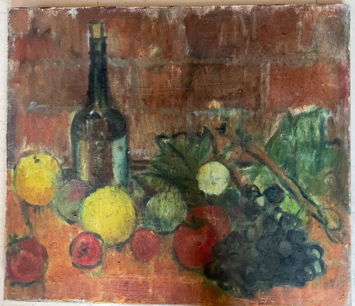 Nature Morte Huile Sur Toile-photo-2