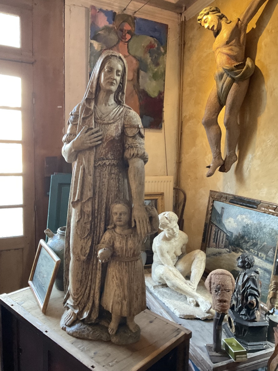 17th Century Statue Of The Virgin-photo-2