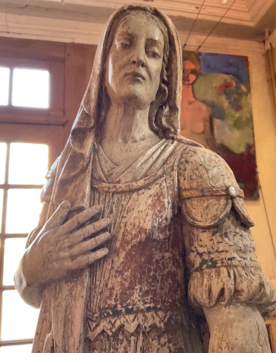 17th Century Statue Of The Virgin-photo-7