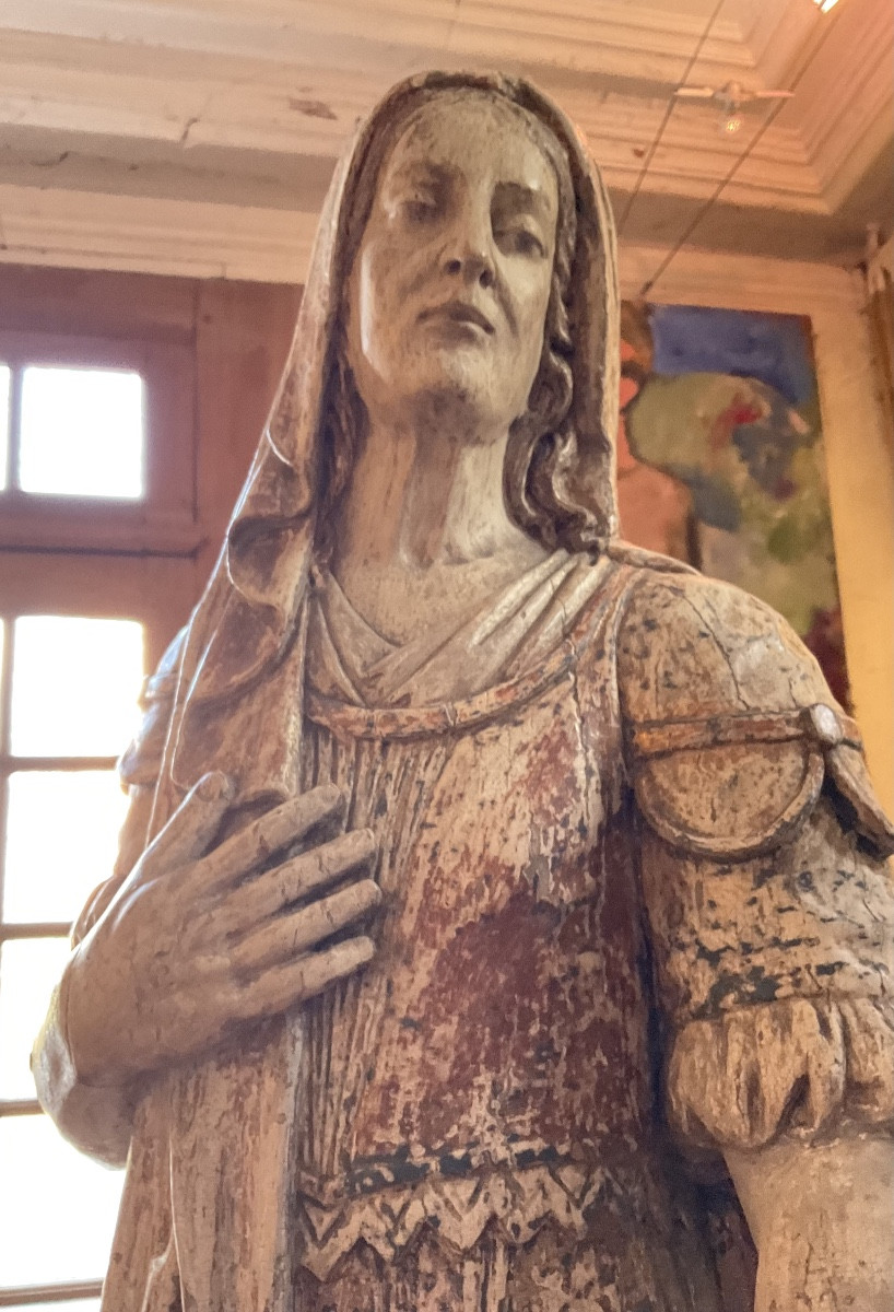 17th Century Statue Of The Virgin