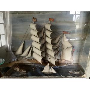 Diorama Boats And Pier 