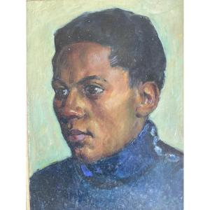 Portrait Of A Black American By Robert Deloison