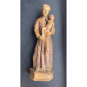 Saint Anthony Of Padua In Wood 18th Century