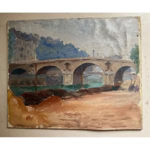 Canvas Cardboard By E Jacquet Paris Quai De Seine