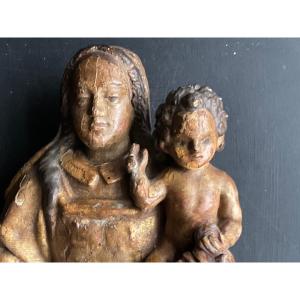 Beautiful 18th Century Virgin And Child