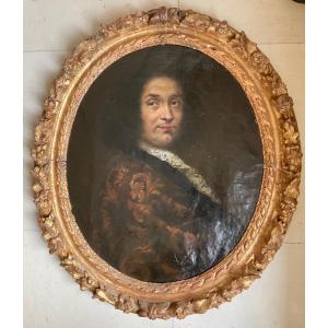 Portrait Of Pierre Mignard, Period Frame 