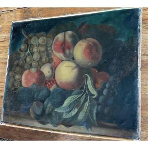 Nature Morte Aux Fruits Huile Sur Toile 