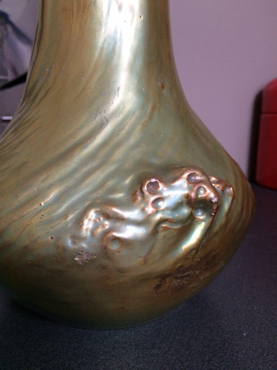 Zsolnay Pecs Hongrie Vase Art Nouveau Eozin-photo-2