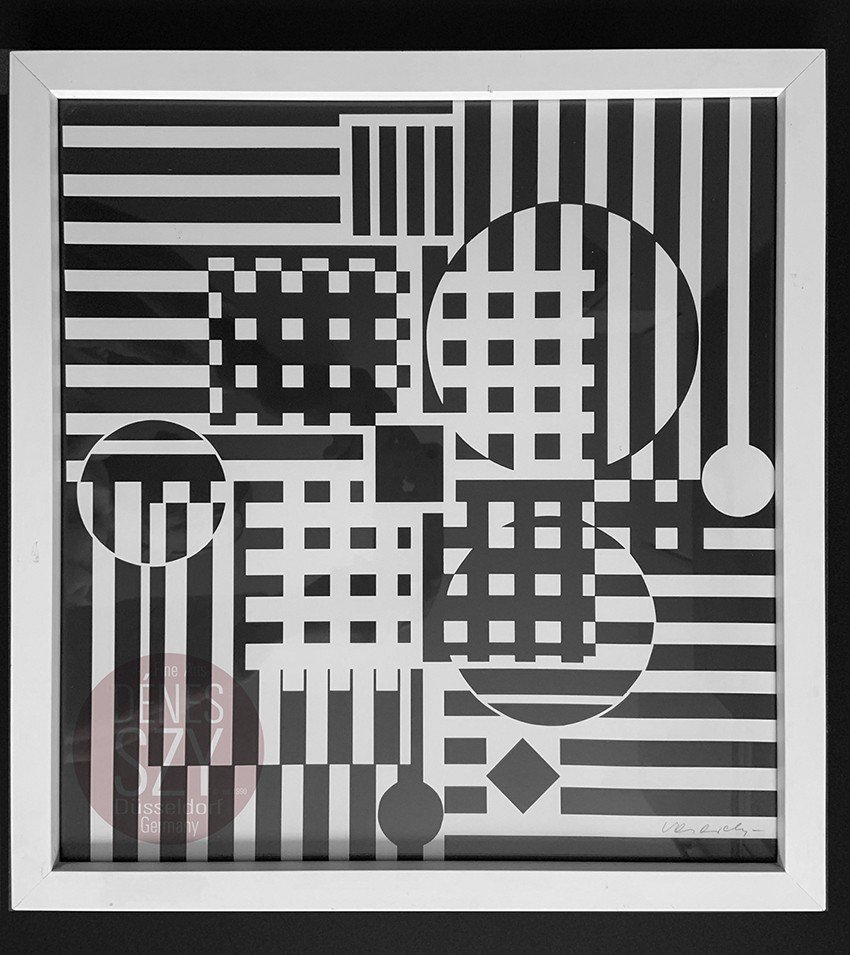 Lithographie De Victor Vasarely, Signée-photo-2