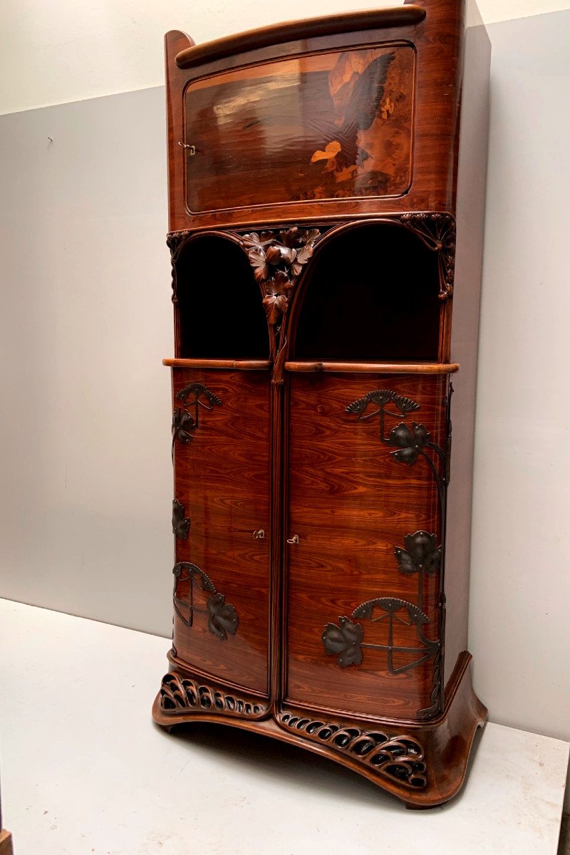 Art Nouveau Living Room Furniture, Museum Quality Cabinet, By Louis Majorelle Design Paris 1900