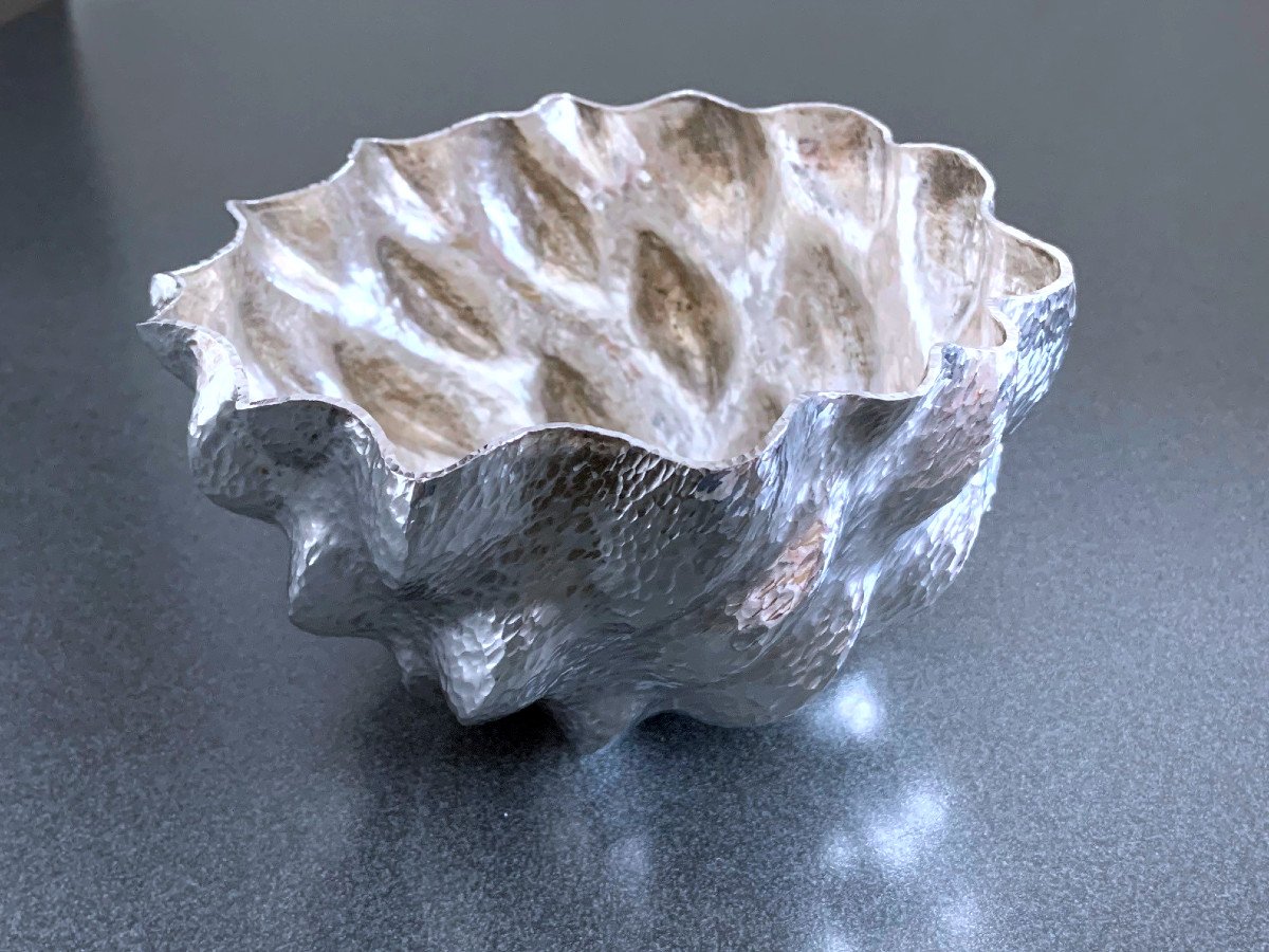 Allan Scharff, Unique Bowl In 999/1000 Silver, Copenhagen 2006. Handwork, Unique Piece