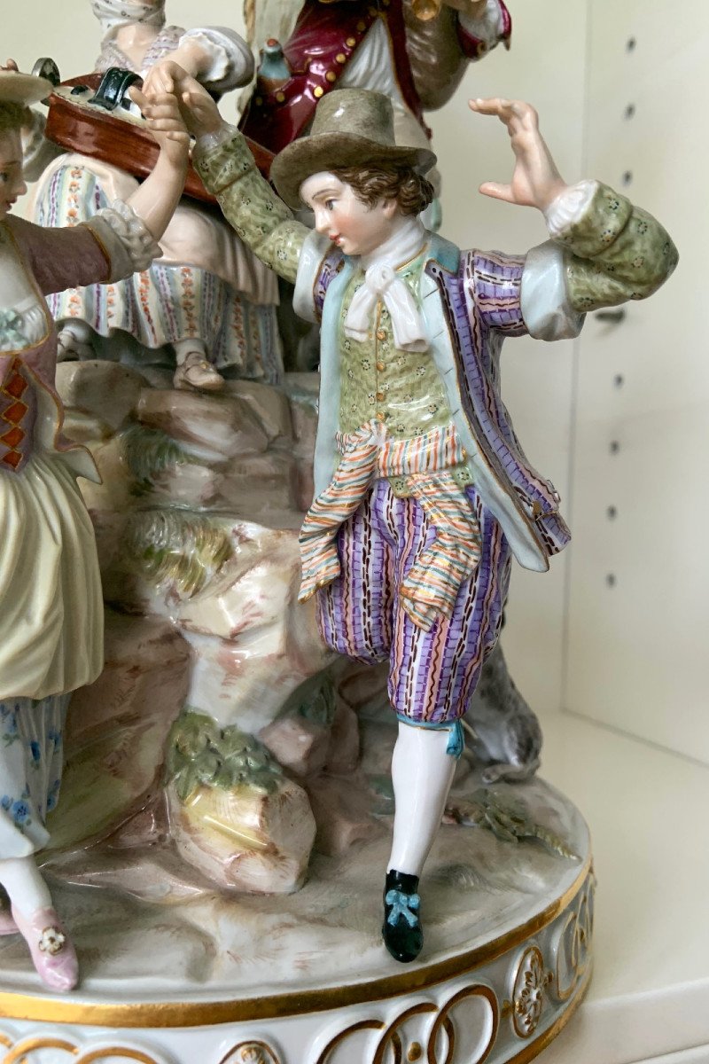 Grand Groupe De Figurines En Porcelaine De Meissen « Gärtnergruppe Am Baum », Thanksgiving-photo-1