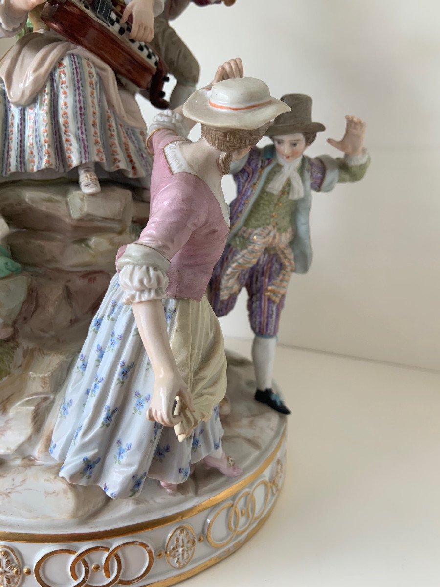 Grand Groupe De Figurines En Porcelaine De Meissen « Gärtnergruppe Am Baum », Thanksgiving-photo-3