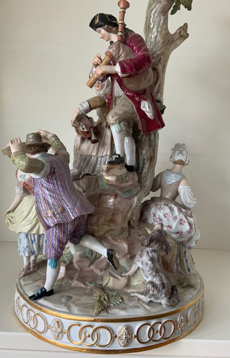 Grand Groupe De Figurines En Porcelaine De Meissen « Gärtnergruppe Am Baum », Thanksgiving-photo-4