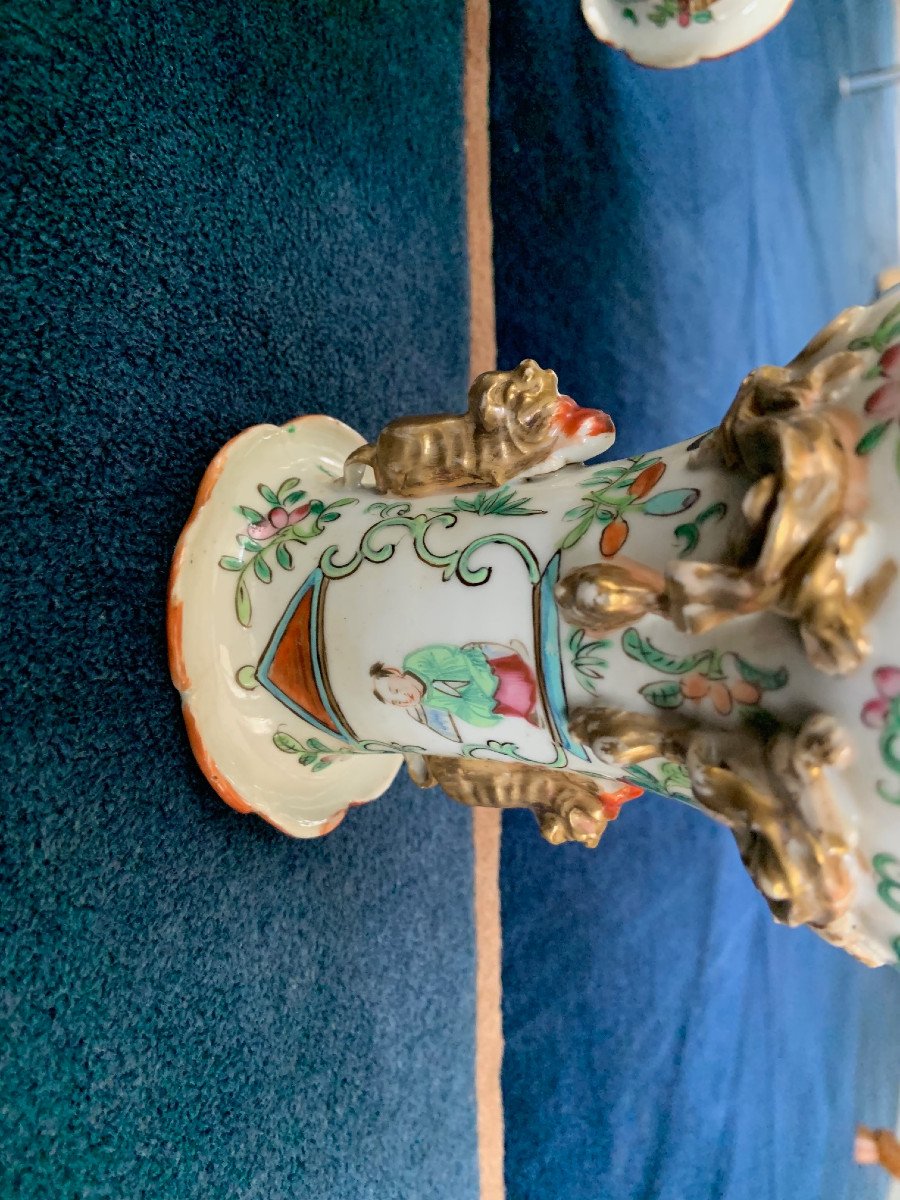 Chine, Canton, Fin Du XIXème Siècle. Important Vase Balustre En Porcelaine Et émaux -photo-4