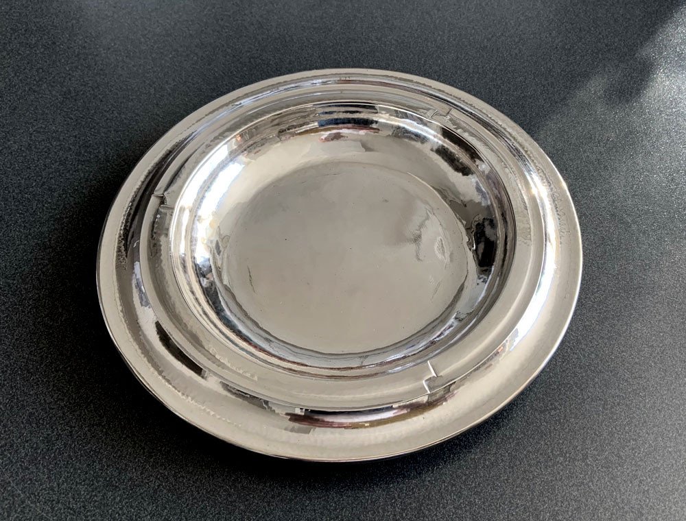 1x Emmy Roth Bauhaus 900 Silver Dessert Bowl, Berlin 1926/28 Germany - Dessert Plate-photo-3