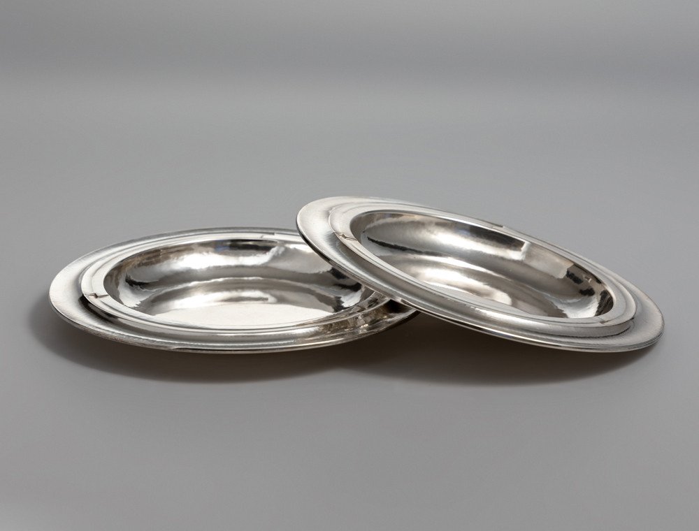 1x Emmy Roth Bauhaus 900 Silver Dessert Bowl, Berlin 1926/28 Germany - Dessert Plate-photo-4