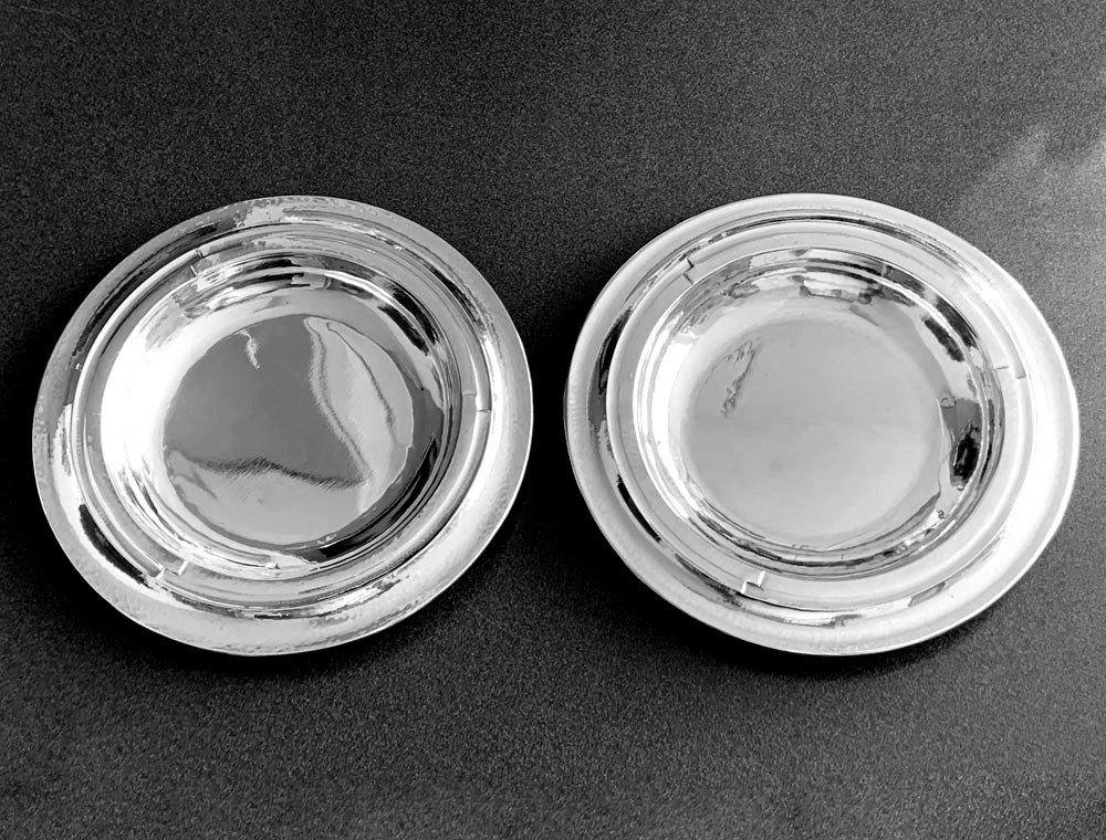 1x Emmy Roth Bauhaus 900 Silver Dessert Bowl, Berlin 1926/28 Germany - Dessert Plate-photo-2