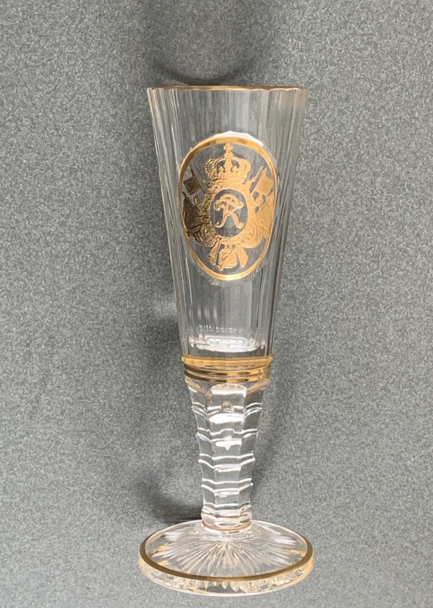 Champagne Flute Sparkling Wine Flute Fridericus Rex Prussia 1910-photo-4