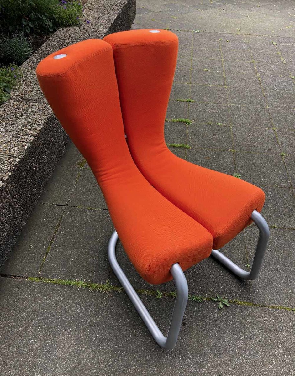 Set Of 4x Chairs, Design Komed By Marc Newson For The Company  Colber Italy 1996