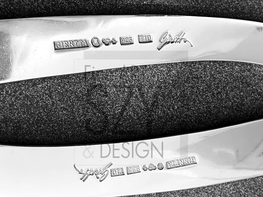 Modern  Fish Cutlery, 925/1000  Silver, Design Claës Giertta (1926-2007) Stockholm, Sweden 1993-photo-4