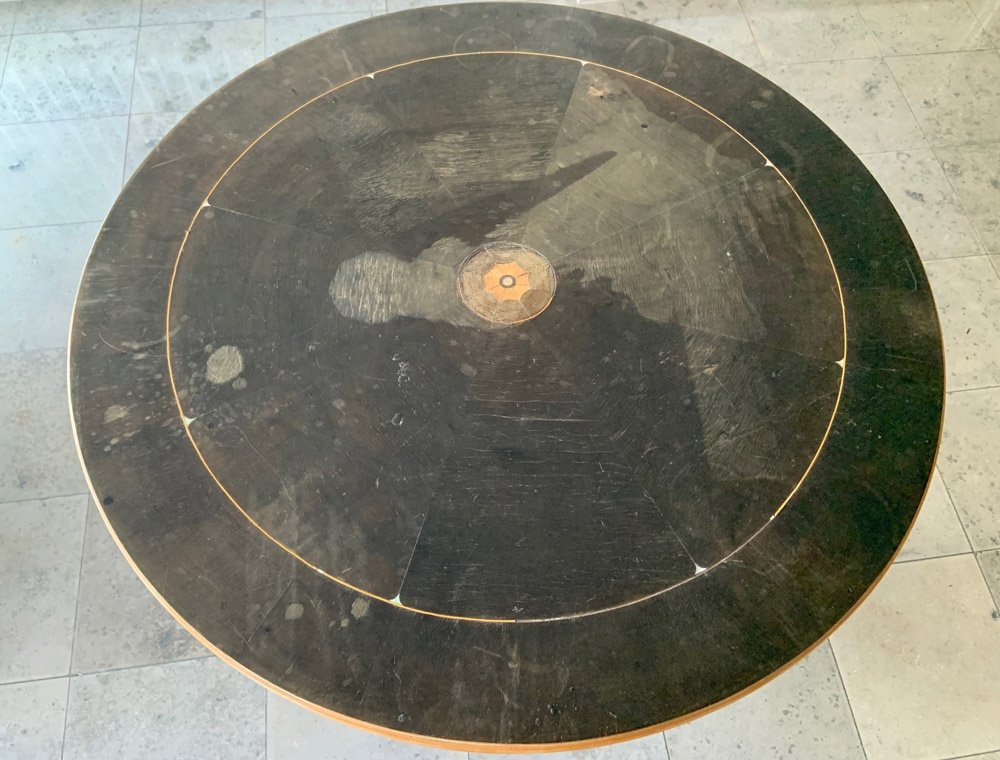 Art Nouveau Round Table With Marquetry, Darmstadt Artists Colony, Germany Circa 1905-photo-1